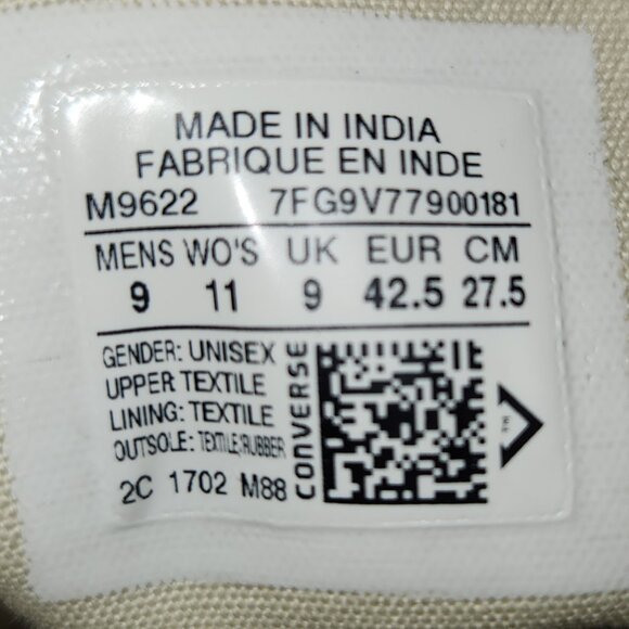 Converse All Stars high tops,  Men's 9, Women's 11 - Picture 2 of 10